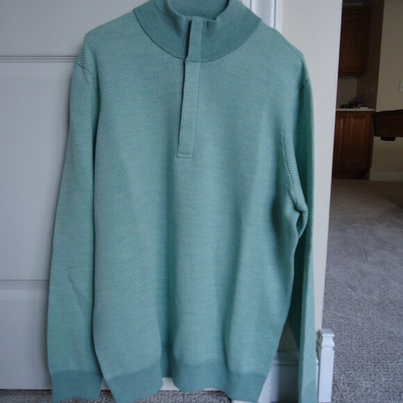 NWT Vineyard Vines Pullover L Twill Line 1/2 Zip Merino Wool - Picture 2 of 9